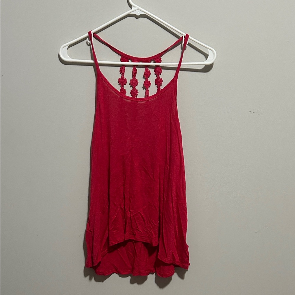 Aeropostale Red Camisole with Lace back Detail